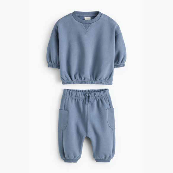 Mommy Minors Baby Fleece Crew and Jogger Set - Ultra-Soft and Stylish (3-24 Months)